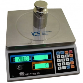 Счётные весы до 15 кг ВТЕ Центровес 15Т3С2 точность 0,5 г