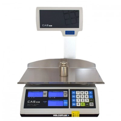 Ваги торгові CAS ER Jr-CBU (Junior) до 6, 15, 30 кг c RS