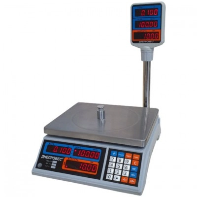 Торгові ваги 6 кг Дніпровес ВТД-6Т2-СВ точність 2 г