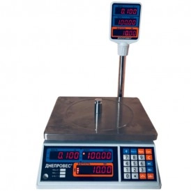Торгові ваги 6 кг Дніпровес ВТД-6Т2-СВ точність 2 г