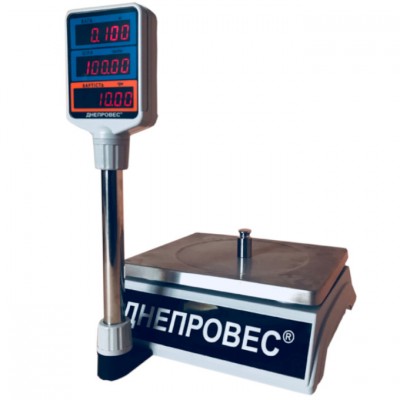 Весы торговые 15 кг Днепровес ВТД-15Т2-СВ