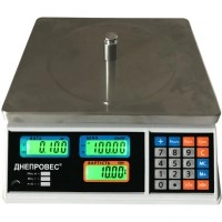 Торгові ваги 30 кг Дніпровес ВТД-30Т1-ЖК точність 10 г