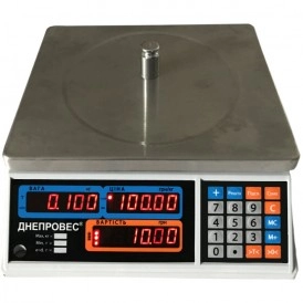 Торгові ваги 6 кг Дніпровес ВТД-6Т1-СВ точність 2 г