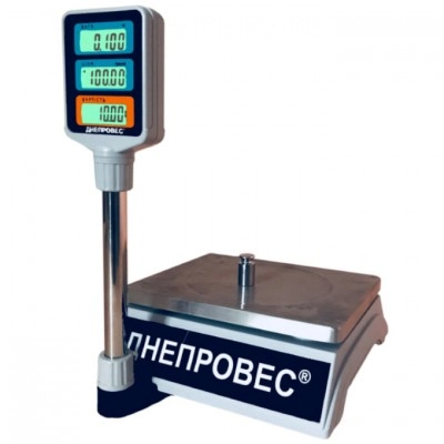 Ваги торгові 6 кг Дніпровес ВТД-6Т2-ЖК точність 2 г