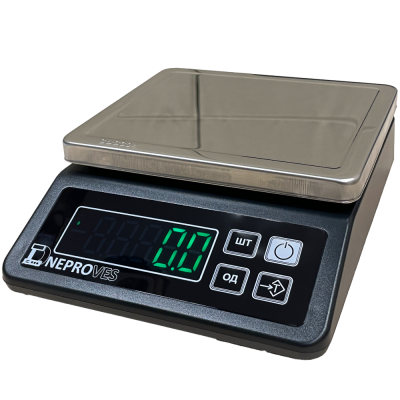 Весы фасовочные до 15 кг Днепровес ВТД-W с влагозащитой, точность 1 г