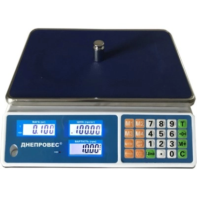 Ваги торгові 6 кг Дніпровес ВТД-6Л1 точність 2 г