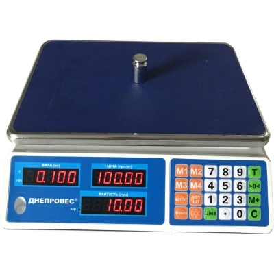 Ваги торгові 6 кг Дніпровес ВТД-6Л2 точність 2 г