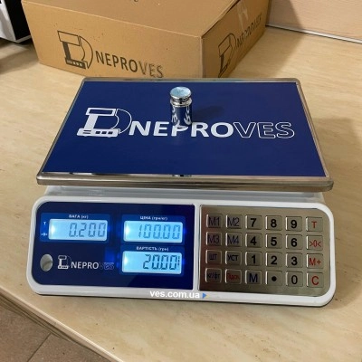 Ваги торгові до 6 кг Дніпровес ВТД-6СЛ1 точність 2 грам