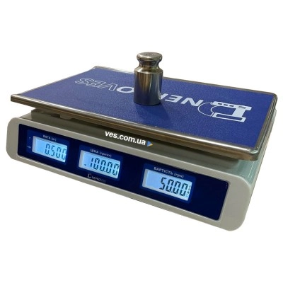 Ваги торгові до 6 кг Дніпровес ВТД-6СЛ1 точність 2 грам