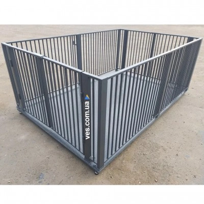 Весы для взвешивания животных, свиней, крс 1500х2000 мм с оградкой 1500 мм до 300 кг, 500 кг, 1т, 2т VTP-G-1520 Горизонт