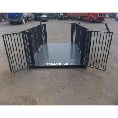 Весы для взвешивания животных, свиней, крс 1500х2000 мм с оградкой 1500 мм до 300 кг, 500 кг, 1т, 2т VTP-G-1520 Горизонт