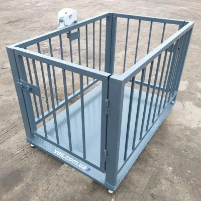 Весы для взвешивания животных, свиней, крс 1000х1500 мм с оградкой 900 мм до 300 кг, 500 кг, 1т, 2т VTP-G-1015 Горизонт