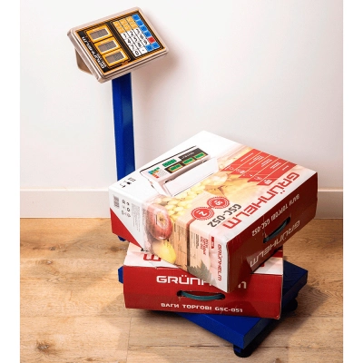 Торгові ваги до 300 кг Grunhelm GSC-300 | для торгівлі, склада