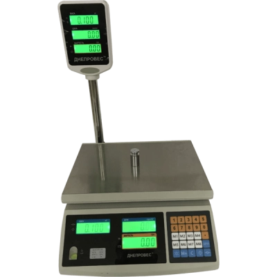 Торгові ваги 30 кг Дніпровес ВТД-30ЕД-ЖК