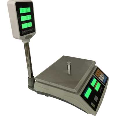 Торгові ваги 30 кг Дніпровес ВТД-30ЕД-ЖК