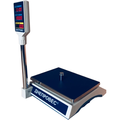 Торгові ваги до 30 кг Днепровес ВТД-РС, точність 10 грам (RS-232)