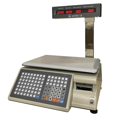 Торговые весы Днепровес со стойкой с печатью этикеток 15/30 кг