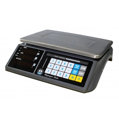 Торгові ваги Вагар VP-N-30 RS-232 LCD до 15/30 кг, точність 5/10 грам VAGAR