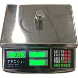 Ваги торговельні ПРОК ВТ-М до 40 кг, дискретність 5 г, 290х210 мм