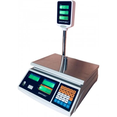 Весы торговые 6 кг Днепровес ВТД-6ЕД-ЖК