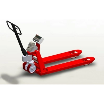 Гідравлічний візок з вагами та принтером самоклеючих етикеток 4BDU2000P-В практичний 520x1200 мм (до 2000 кг)