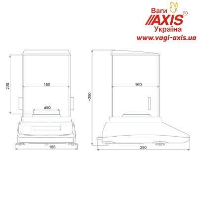 Ваги аналітичні ANZ160G (АХIS)