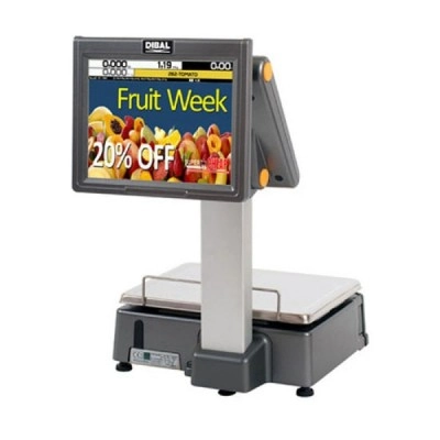 Ваги з печаткою чека Dibal D955D 6/15 KG з двома 12 TFT-дисплеями