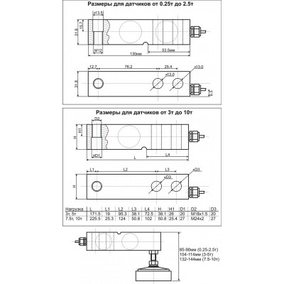 Тензодатчик KELI SQB 100kg-10t OAP (без комплектующих)