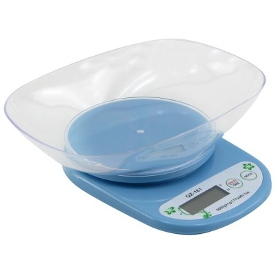 Кухонні електронні ваги QZ-161A із чашею сині