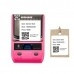 Портативный термопринтер UKRMARK DP23PK, USB/Bluetooth, рулоны 15-58 мм, для чеков/этикеток, розовый. Печать на термобумаге и полимерных этикетках