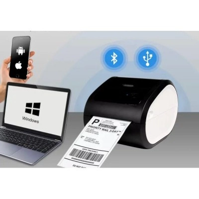 UKRMARK 520, USB+Bluetooth, рулони 20-118 мм.шир, 203 dpi, 127 мм/с, настільний термопринтер етикеток, QR та штрих-кодів
