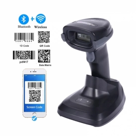 Сканер штрих-кодів UKRMARK EV-B2504(2D) для 1D, 2D, QR кодів, CMOS, Підключення: Дротове (USB) / Бездротове (Bluetooth та 433MHz)