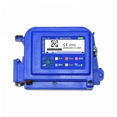 Каплеструйный мини принтер UKRMARK 2601 MINI 12,7мм, синий
