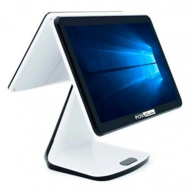 Мощный POS-терминал POS Vector Atom 15,6”, 8/128 ГБ с двумя экранами. Сенсорный Windows ПОС моноблок