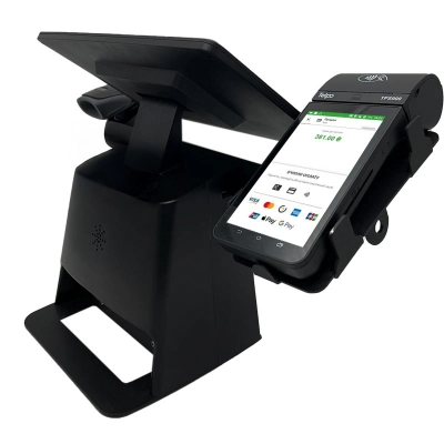 Комплексна каса 5-в-1 SHIVA POS Android 13 для магазину і торгівлі. POS-термінал + принтер чеків + сканер штрихкодів + тримач + ПЗ