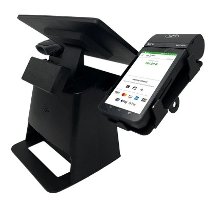 Універсальна каса 5-в-1 SHIVA POS Android 11 для магазину і торгівлі. POS-термінал + принтер чеків + сканер штрихкодів + тримач + ПЗ