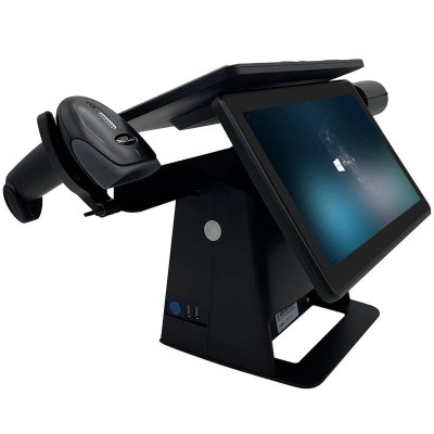 Універсальна каса SHIVA-2 POS 5-в-1. Windows POS-термінал з принтером чеків і екраном покупця + сканер + тримач + ПЗ