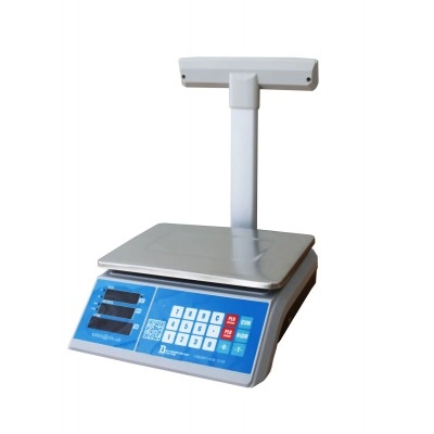 Весы для торговли со стойкой на 15 кг трехдиапазонные 15ВП1-Т((С)сRS232) Весоизмерительные системы