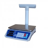 Весы электронные торговые со стойкой на 6 кг с подключением к ПК или кассовому аппарату 6ВП1-Т ((С) с RS232)