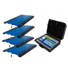 Проводные подкладные весы Dini Argeo на 15 тонн на четыре платформы размером 560х700х58