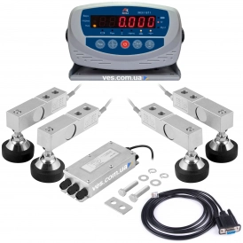 Комплект електронного вагового обладнання до 150, 300, 500, 1000, 2000, 5000, 10000 кг для платформних, складських, промислових, тваринних ваг