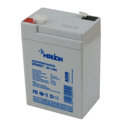 Аккумуляторная батарея 6 вольт Merlion GP645F1 6V 4.5Ah
