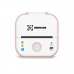Мини термопринтер UKRMARK P02PK Bluetooth, бело-розовый, рулоны 50-57 мм, печать на термобумаге и полимерных этикетках
